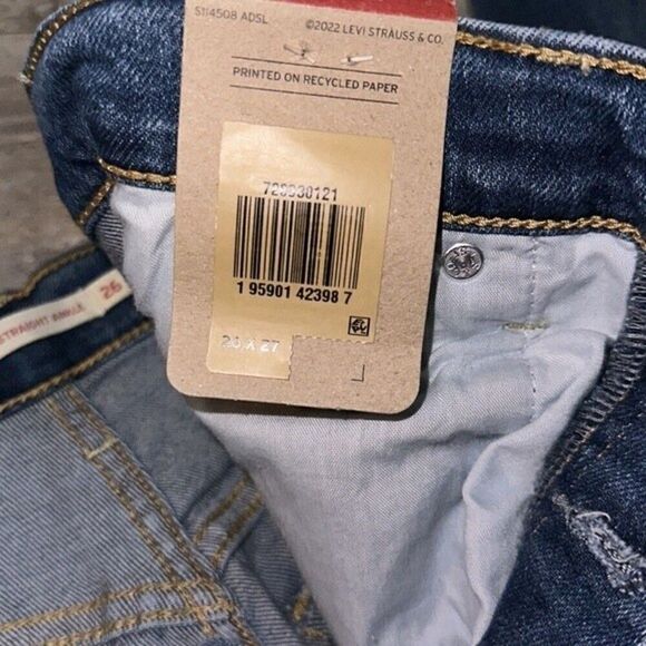 NWT LEVI’S RIBCAGE STRAIGHT ANKLE WOMEN'S JEANS sz 26 x 27 - Picture 6 of 10
